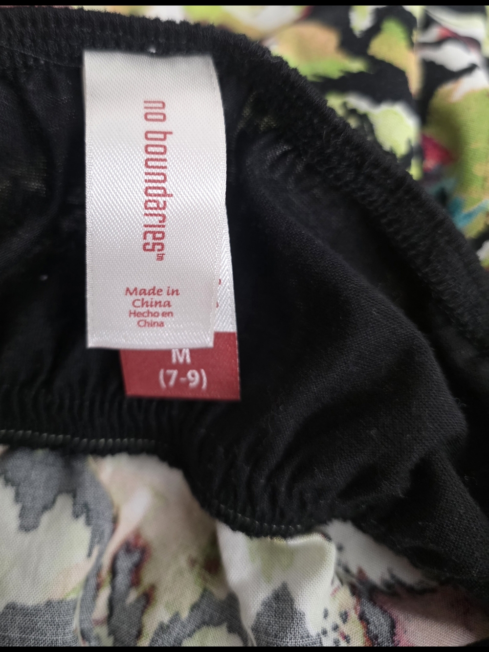 No Boundaries Black Bodice Multicolor Printed Maxi Dress (0352) - Picture 4 of 4